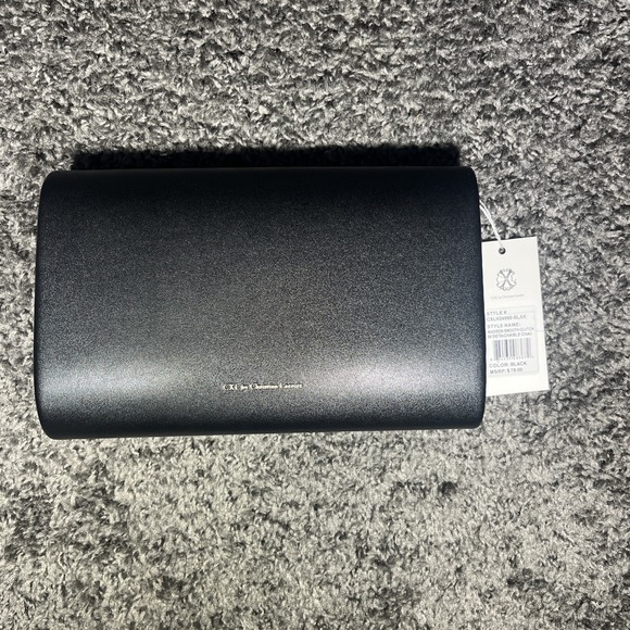 CXL By Christian Lacroix Madison Smooth Clutch Matte Black  NWT MSRP $78